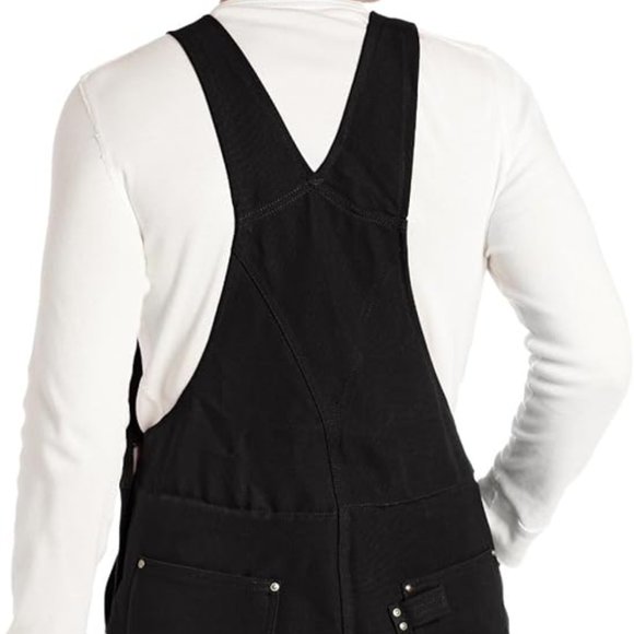 NWT Carhartt Men Quilt Lined Zip To Knee Bib Overalls Black $180 46x34 R03